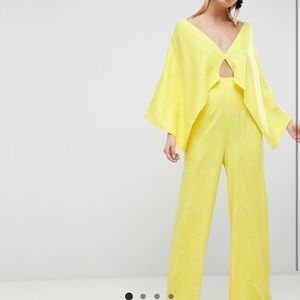 — ASOS - Tropical Jumpsuit in Jacquarad